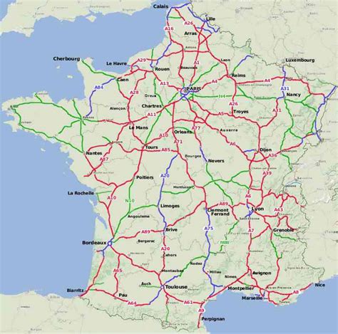 Carte De France Des Autoroutes ≡ Voyage Carte Plan