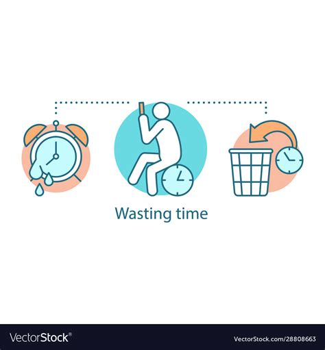 Wasting Time Concept Icon Royalty Free Vector Image
