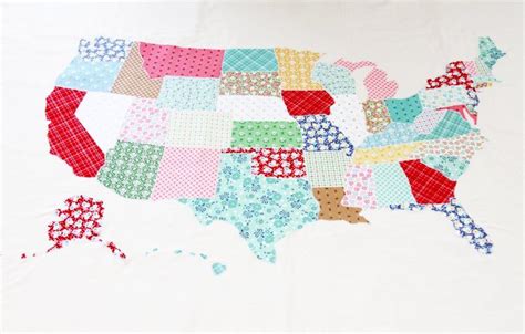 Us Map Quilt Arts Crafts And Sewing Map Quilt Pattern