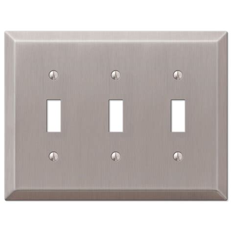 All nickel light switch plates can be shipped to you at home. Amerelle Century 3 Toggle Wall Plate, Brushed Nickel ...