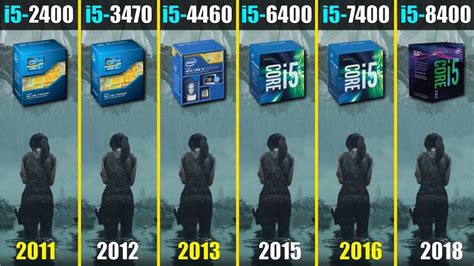 Here is intel processor identification utility listed with the revision level: intel Core i5 2400 vs 3470 vs 4460 vs 6400 vs 7400 vs 8400 ...