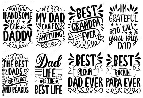 Plakat Dad Svg Dad Cut File Bundle Dad Quotes Svg Bundle Dad Design
