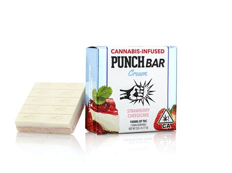 Punch Edibles And Extracts Punch Bar Cream Strawberry Cheesecake 100mg