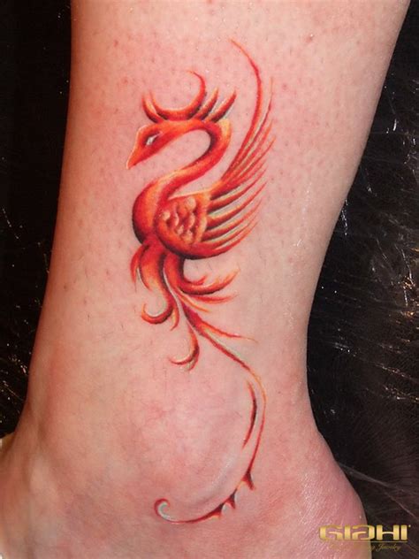Tiny Foot Red Phoenix Tattoo By Szilard Best Tattoo Ideas