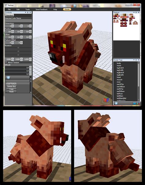 Minecraft Demon Poochyena Mob Model New By Fuzzyacornindustries On