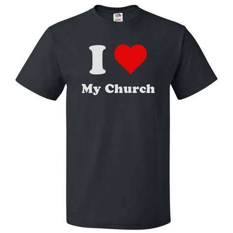 Shirtscope I Love My Church T Shirt I Heart My Church Tee T