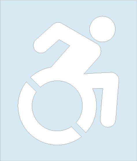 Active Handicap Parking Symbol Stencil