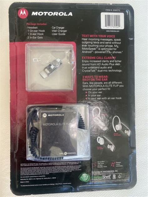 Motorola Hz720 Elite Flip Bluetooth Headset Limited Edition For Sale