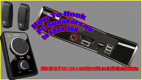 This wikihow teaches you how to hook an xbox 360 up to a television or monitor. How to hook PC speakers up to Xbox 360. - YouTube