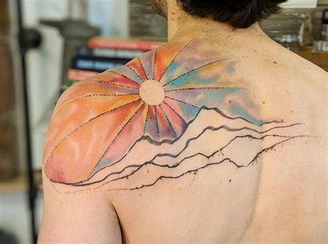 Top Mountain Sunset Tattoo Monersathe Com