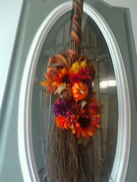 Fall Wreath I Made Out Of A Cinnamon Broom Fall Crafts How To Make