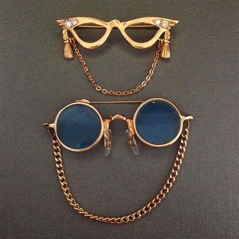 eye of the prize retro style gold tone eyeglass themed brooches pins ebay retro fashion