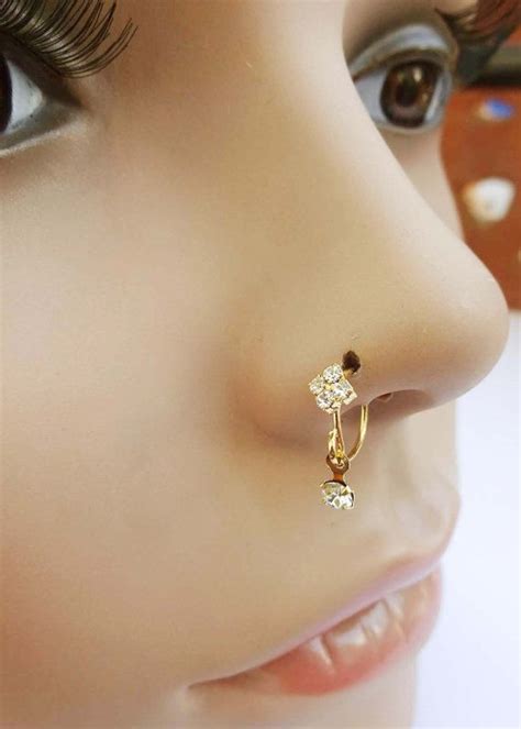 Indian Nose Ringindian Nose Hoopmedusa Piercing By Theethnicjewels Nose Jewels Indian Nose