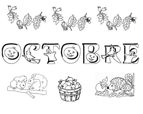 Coloriage Du Mois De Octobre