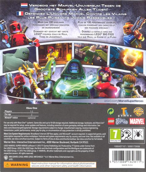 Lego Marvel Super Heroes 2013 Xbox One Box Cover Art