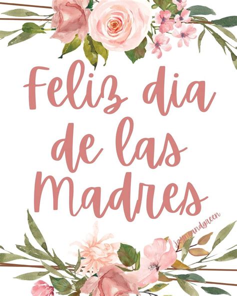 Feliz Dia De Las Madres Printable Card Happy Mothers Day Etsy Happy