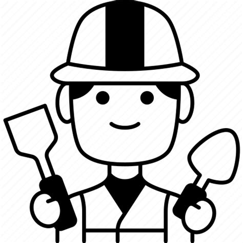 Construction Worker Mason Builder Labor Icon Download On Iconfinder
