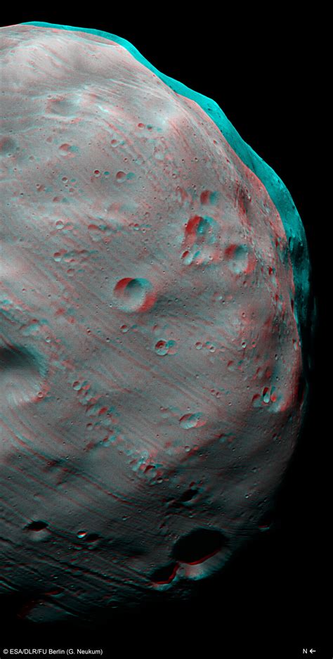 Esa Mars Express Hrsc 3d Image Of Phobos Taken On 7 March 2010