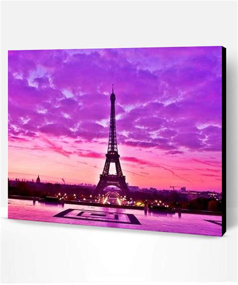 Sunset Eiffel Tower Cities Paint By Numbers Paint By Numbers Pro
