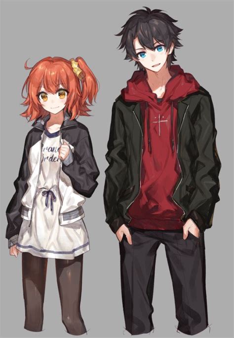 Female Protagonist Fujimaru Ritsuka Anime Siblings Fate Anime