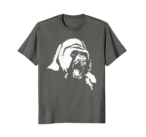 Gorilla T Shirt Wildlife Protection Angry Ape Animal Tee Azp Anzpets