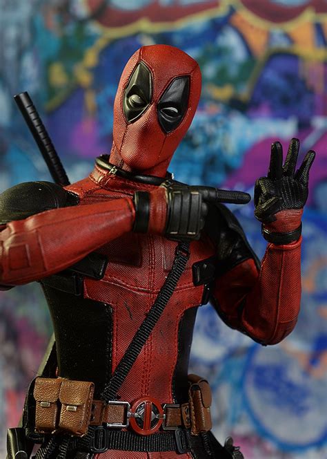 Deadpool Sixth Scale Action Figure By Hot Toys Marvel Wallpaper Hd