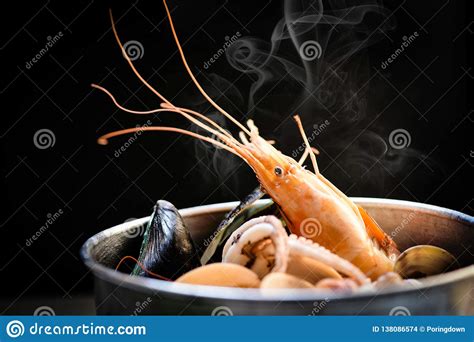 Shellfish Seafood Plate With Shrimps Prawns Mussel Squid Ocean Gourmet