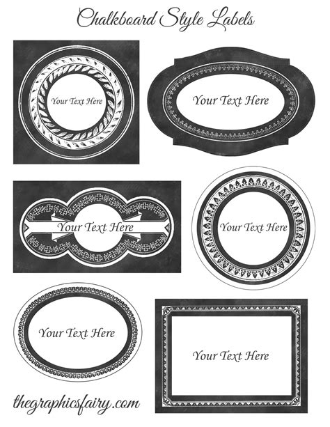 Label templates from microsoft include large labels that print 6 labels per page to small labels that print 80 labels per page, and many label templates were designed to print with avery labels. Chalkboard Style Printable Labels - Editable! - The ...