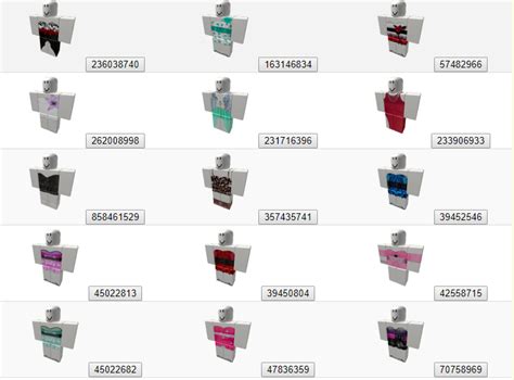 Roblox id codes for clothes