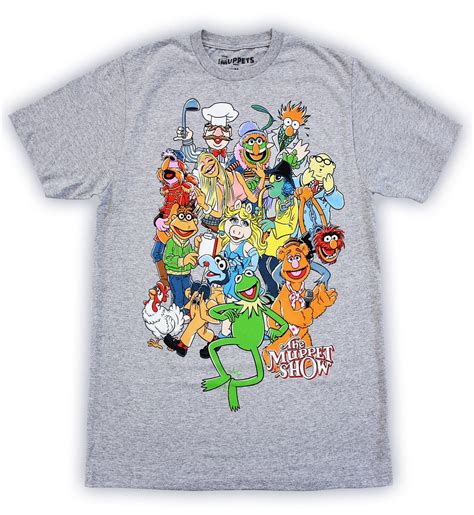 Adult Mens Marionette Puppet Show The Muppets Crew Collage Heather