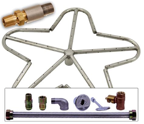 Propane gas fire pits run off ignition systems. 18" Penta Stainless Steel Fire Pit Burner Ring Kit for ...