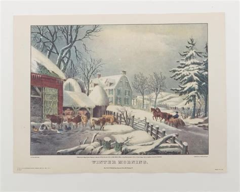 Lot Of 6 Color Currier And Ives Litho Reproductions By Donald Art Co