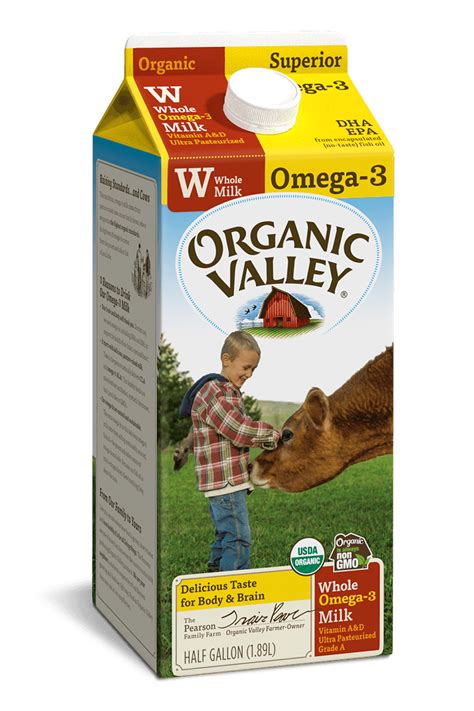 Omega-3 Whole Milk, Ultra Pasteurized, Half Gallon