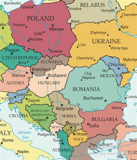 Map Of Austria And Eastern Europe Maps Of The World