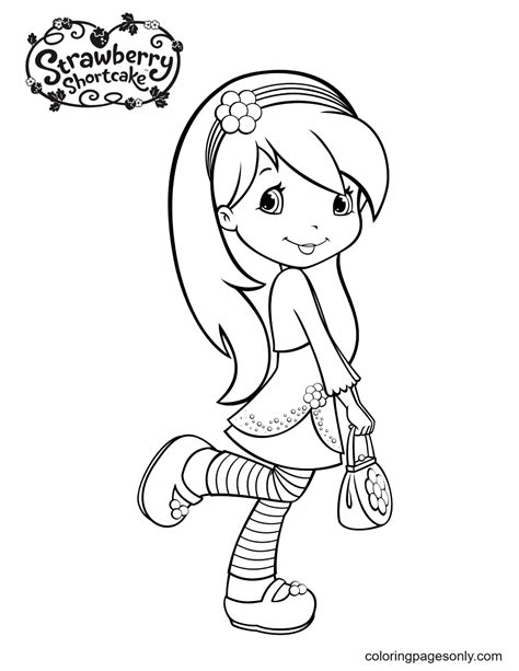 Raspberry Torte Cute Coloring Pages Strawberry Shortcake Coloring