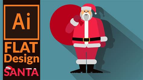 How To Draw A Flat Design Santa Claus In Adobe Illustrator Only Using