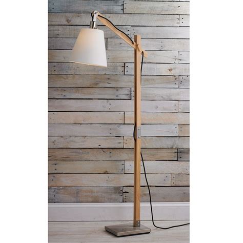 Modern Rustic Wood Arc Floor Lamp