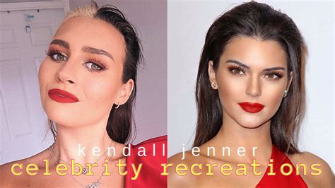Celebrity Make Up Recreations Kendall Jenner Red Lip Smokey Eye