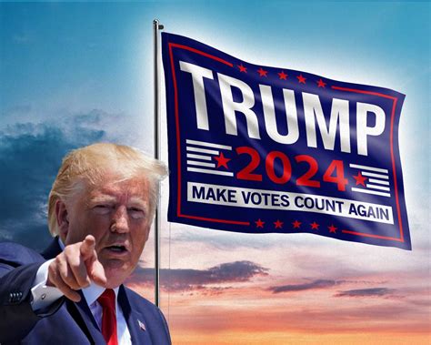 Trump 2024 Make Votes Count Again Flag Donald Trump House | Etsy