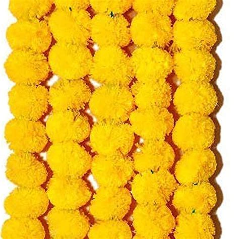Buy Mifa Decor Genda Phool Artificial Marigold Fluffy Flowergenda