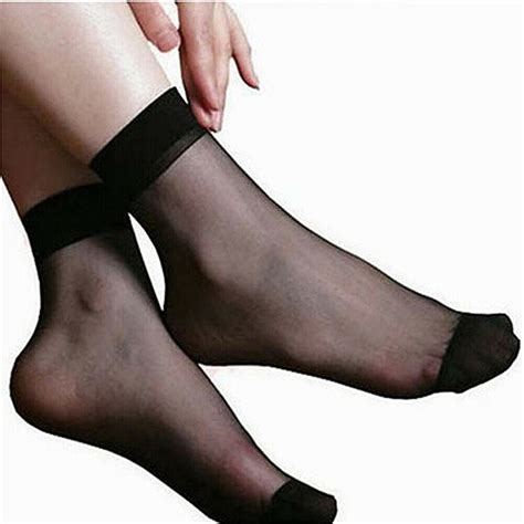 10 20 Pairs Women Nylon Elastic Short Ankle Sheer Stockings Silk Short Socks