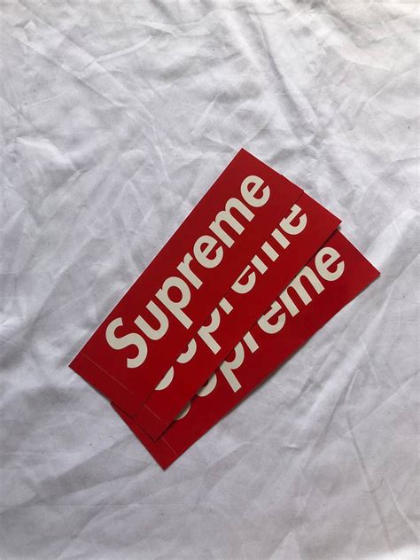 Supreme Supreme Red Box Logo Sticker Decal Set 3x Grailed