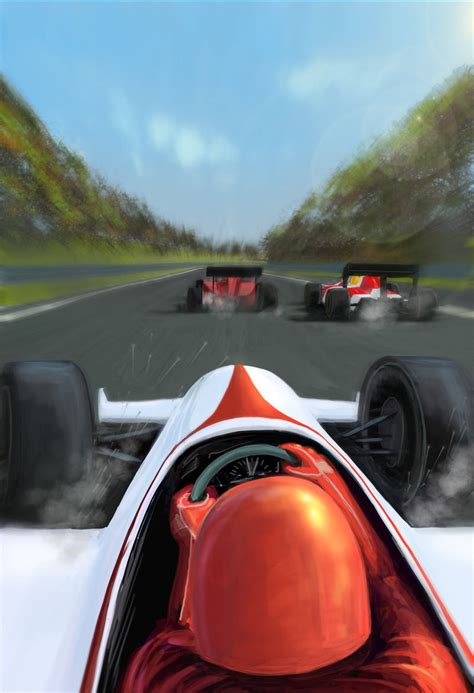 Artstation Illustration For Race Formula 90 Card