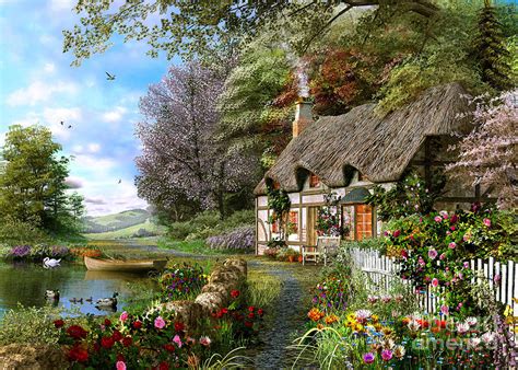 Countryside Cottage Digital Art By Dominic Davison Pixels