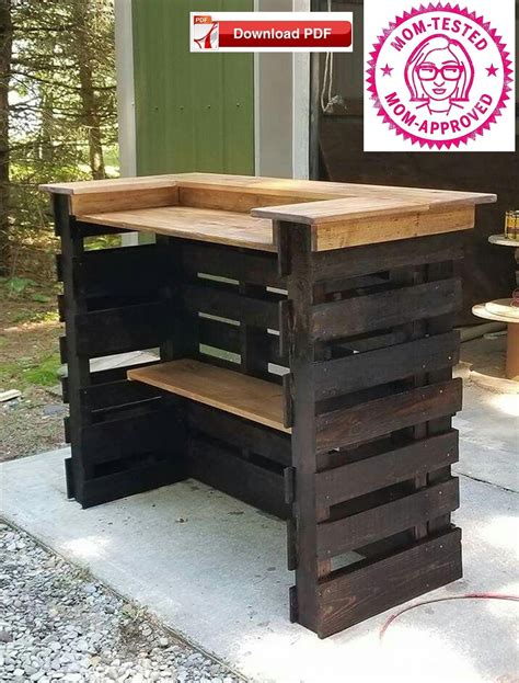 Outdoor Bar Plans Pallet Bar Plans Pallet Bar Diy Diy Outdoor Bar