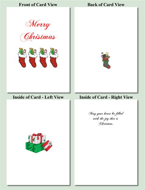 Free Printable Christmas Cards Stockings Design Free Printable