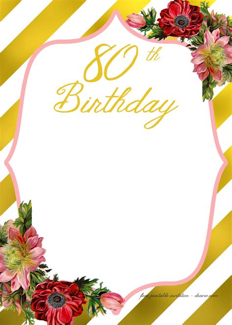 printable adult birthday invitation template bagvania