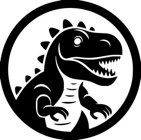 Dino Black And White Vector Illustration 33283296 Vector Art At Vecteezy