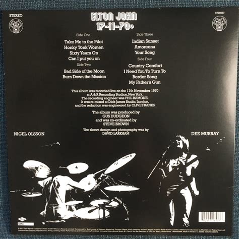 Elton John — 17 11 70 Vinyl Distractions