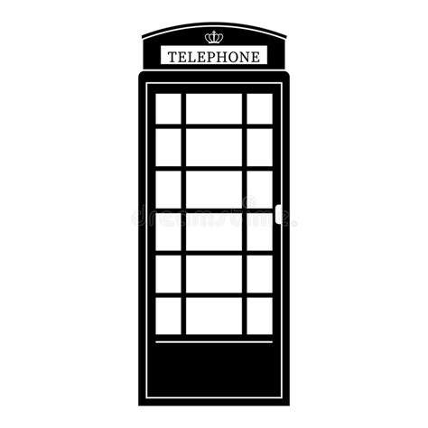 Phone Booth Black Outline Icon Vector Isolated Illustration In Doodle